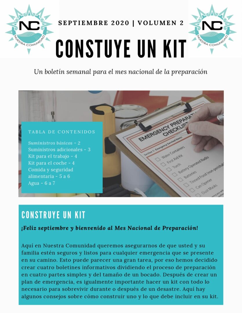 A Spanish infographic on how to build a kit